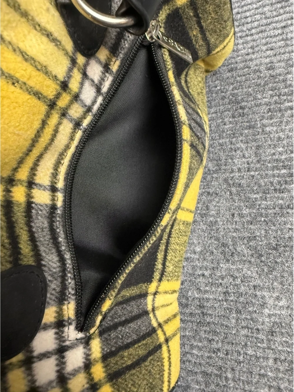 SACHI Plaid Insulated Lunch Tote Cooler Bag Yellow Black Thermal Handbag